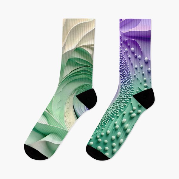 Item preview, Mint Green and Violet Geometric Spiral designed and sold by Vicky Brago-Mitchell®.