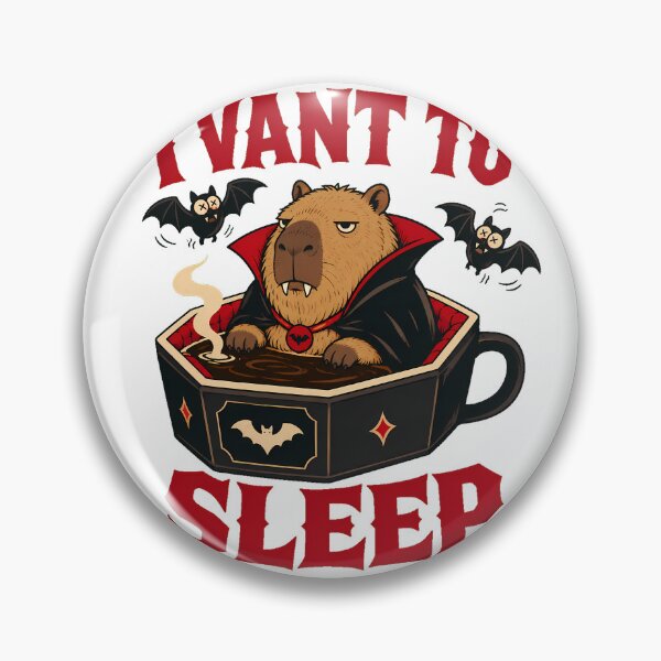 Item preview, Sleepy Vampire Capybara I Vant To Sleep designed and sold by chattsuede.