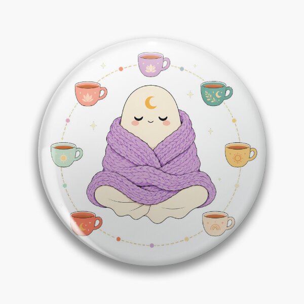 Item preview, Cozy Meditating Ghost Mindful Tea Lover Aesthetic designed and sold by chattsuede.