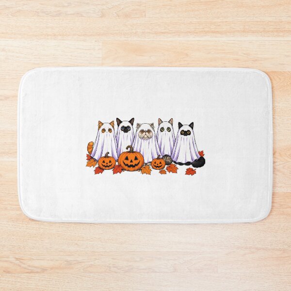 Item preview, Ghost Cat Halloween Pumpkin Spooky Autumn Squad designed and sold by chattsuede.
