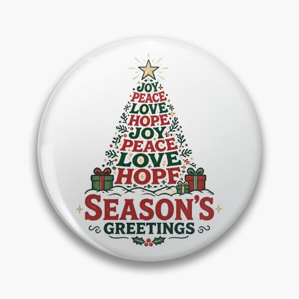 Item preview, Season's Greetings Creative Quote Shape Christmas Design designed and sold by KristenosNehk.
