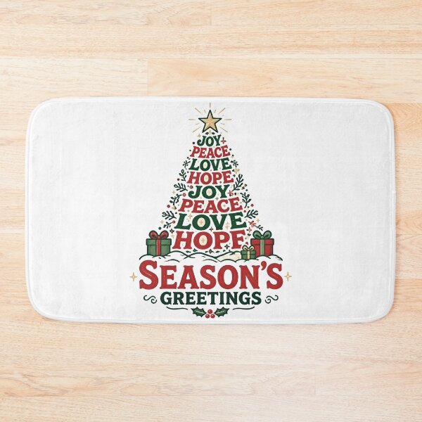 Item preview, Season's Greetings Creative Quote Shape Christmas Design designed and sold by KristenosNehk.