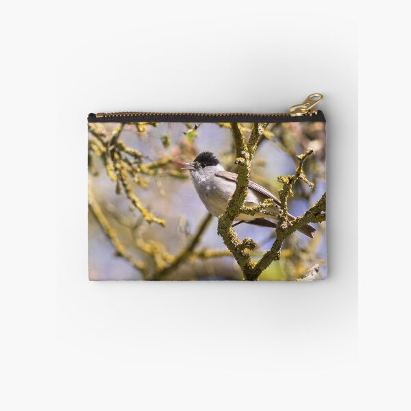 Item preview, Blackcap Songbird Perched on Mossy Tree Branch designed and sold by BramKellingCA.