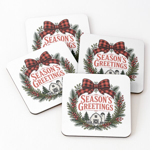 Item preview, Season's Greetings Buffalo Check Farmhouse Christmas Design designed and sold by KristenosNehk.