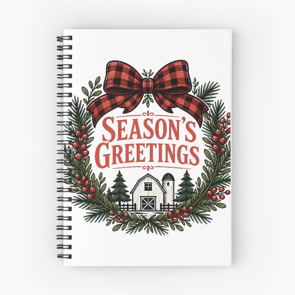 Item preview, Season's Greetings Buffalo Check Farmhouse Christmas Design designed and sold by KristenosNehk.