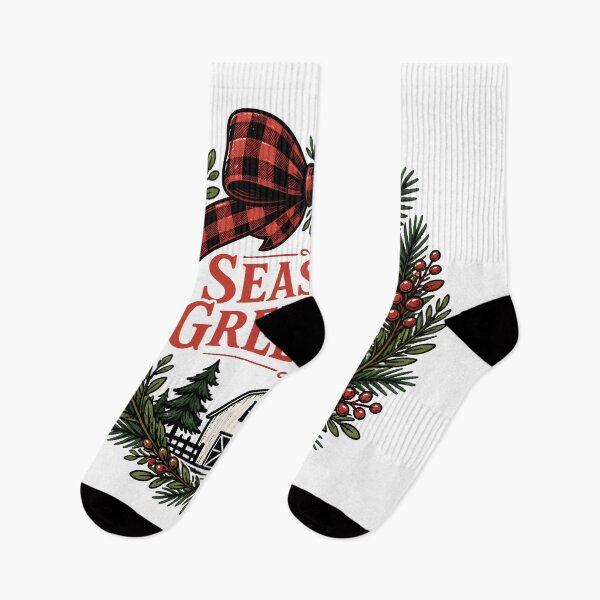 Item preview, Season's Greetings Buffalo Check Farmhouse Christmas Design designed and sold by KristenosNehk.