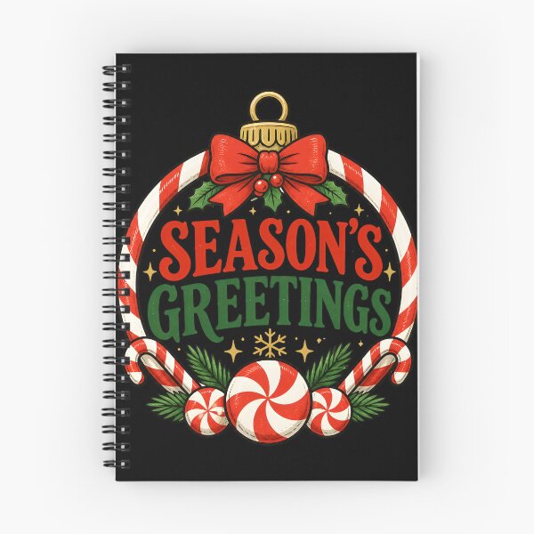 Item preview, Season's Greetings Candy Cane and Peppermint Christmas Design designed and sold by KristenosNehk.