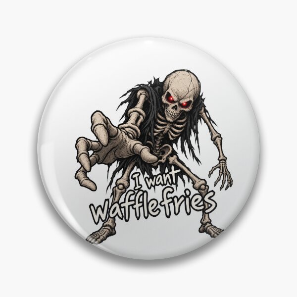 Item preview, I Want Waffle Fries Skeleton Halloween designed and sold by MonkiFlipp.