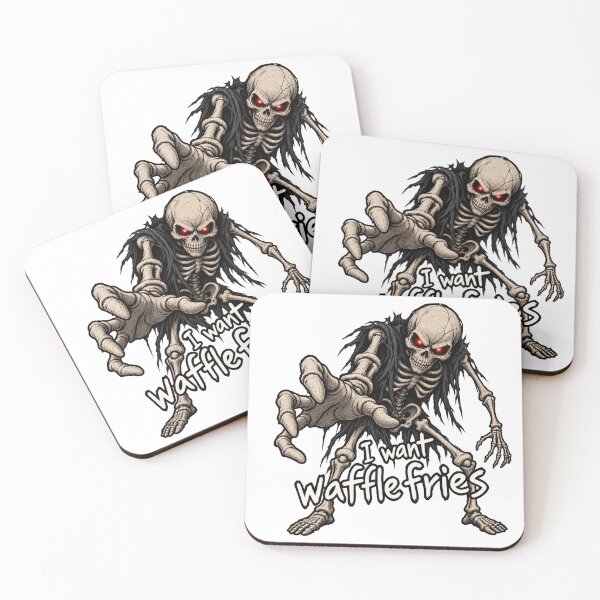 Item preview, I Want Waffle Fries Skeleton Halloween designed and sold by MonkiFlipp.