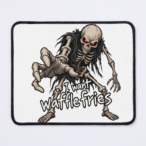 Item preview, I Want Waffle Fries Skeleton Halloween designed and sold by MonkiFlipp.
