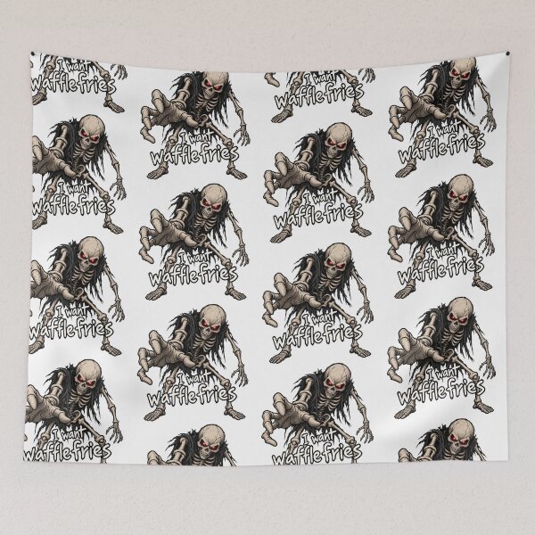 Item preview, I Want Waffle Fries Skeleton Halloween designed and sold by MonkiFlipp.