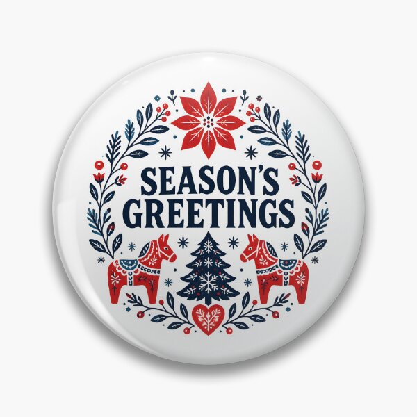 Item preview, Season's Greetings Nordic Scandinavian Christmas Design designed and sold by KristenosNehk.