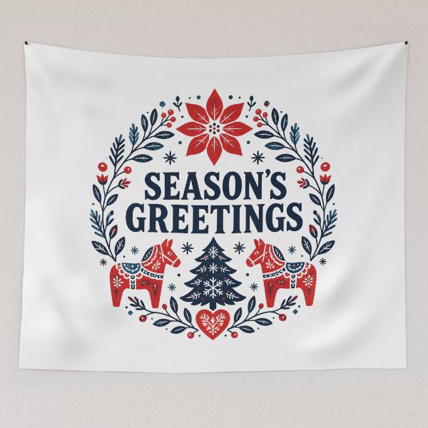 Item preview, Season's Greetings Nordic Scandinavian Christmas Design designed and sold by KristenosNehk.
