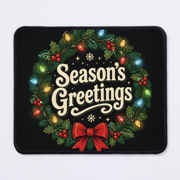 Item preview, Season's Greetings Christmas Lights Pattern Christmas Design designed and sold by KristenosNehk.