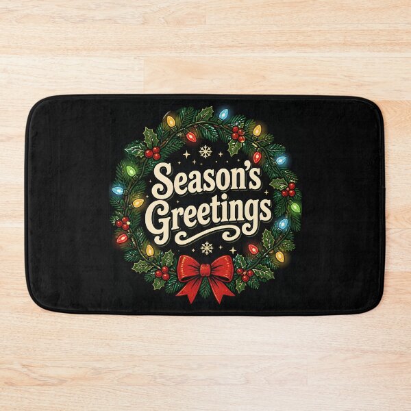 Item preview, Season's Greetings Christmas Lights Pattern Christmas Design designed and sold by KristenosNehk.