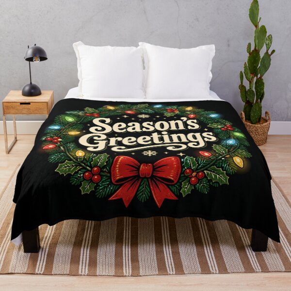 Item preview, Season's Greetings Christmas Lights Pattern Christmas Design designed and sold by KristenosNehk.