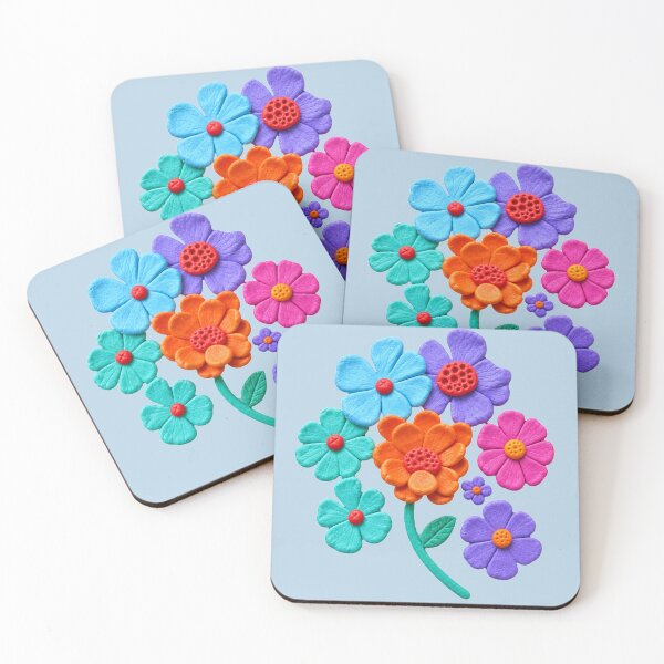 Item preview, 3D Clay Flowers Bouquet - Cute Handmade Floral Art designed and sold by PrintGo26.