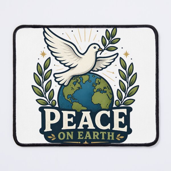 Item preview, Peace on Earth Classic Meaning Illustration Christmas Design designed and sold by OliviaHayesArt.