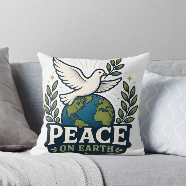 Item preview, Peace on Earth Classic Meaning Illustration Christmas Design designed and sold by OliviaHayesArt.