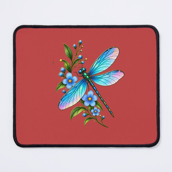 Item preview, Blue Dragonfly Floral Botanical Design designed and sold by Artbysarmina.