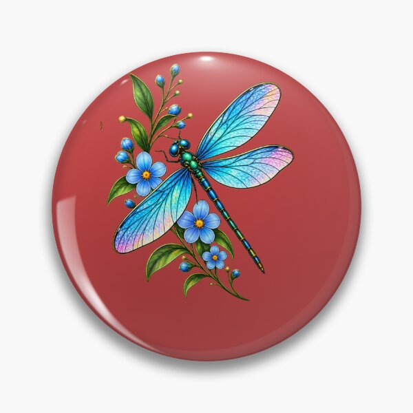 Item preview, Blue Dragonfly Floral Botanical Design designed and sold by Artbysarmina.