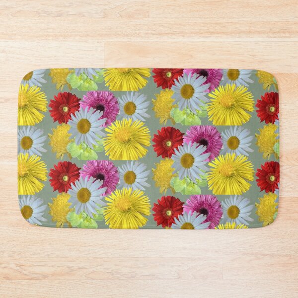 Item preview, Vibrant Mixed Gerbera Daisy and Chrysanthemum Floral Pattern designed and sold by BalkanBloom.