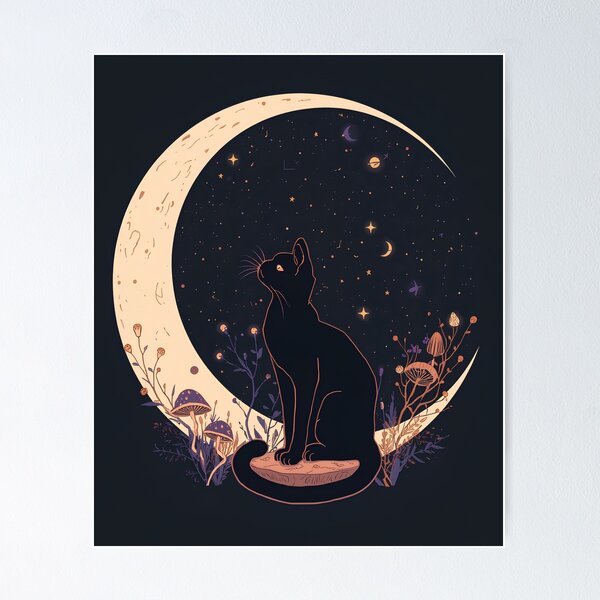 Artikelvorschau, Kosmische schwarze Katze entworfen und verkauft von UCDesigns.