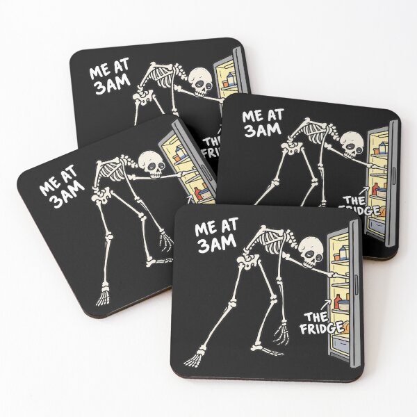 Item preview, Me At 3AM Skeleton Checking The Fridge designed and sold by MonkiFlipp.