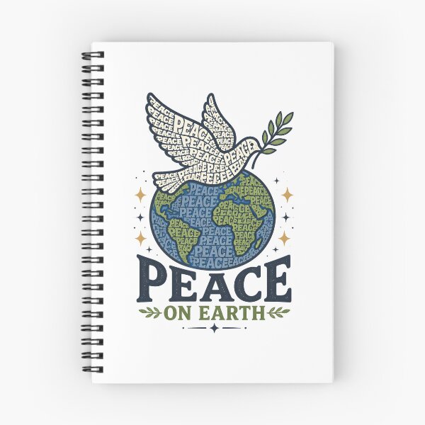 Item preview, Peace on Earth Creative Quote Shape Christmas Design designed and sold by OliviaHayesArt.