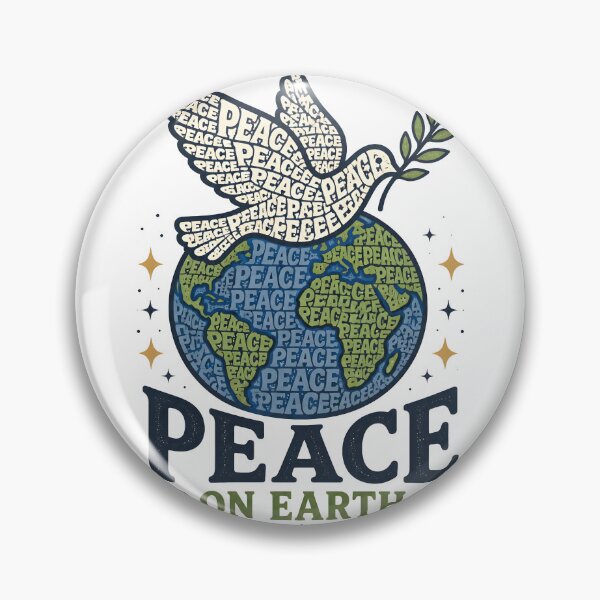 Item preview, Peace on Earth Creative Quote Shape Christmas Design designed and sold by OliviaHayesArt.