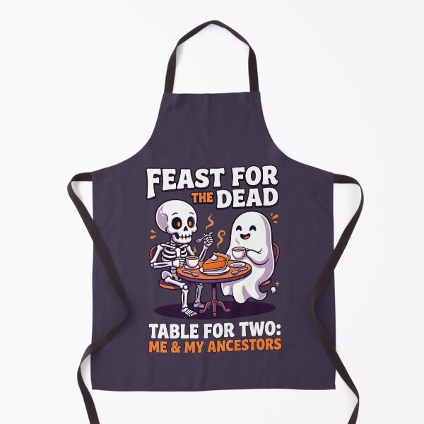 Item preview, Feast For The Dead Cute Ghost Skeleton Cafe designed and sold by SplashTastic.