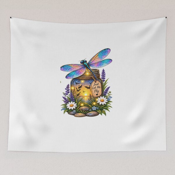 Item preview, Dragonfly Fairy Garden Lantern Floral Nature Design designed and sold by Artbysarmina.