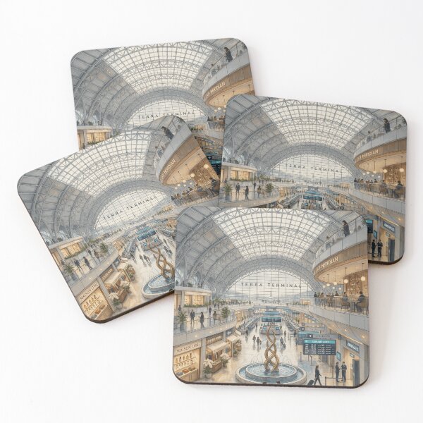 Item preview, Modern Airport Terminal Interior Architectural Illustration designed and sold by AlaricFenner.