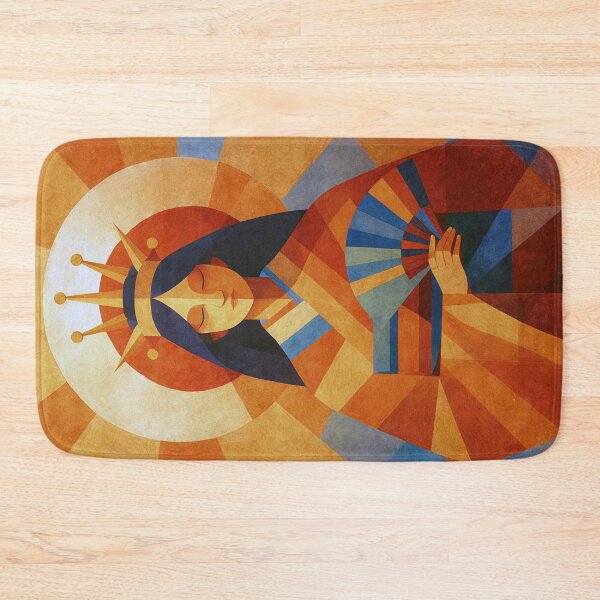 Item preview, Amaterasu Geometric illustration – Japanese Sun Goddess in Golden Light designed and sold by GalleryKauffeld.