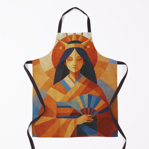 Item preview, Amaterasu Geometric illustration – Japanese Sun Goddess in Golden Light designed and sold by GalleryKauffeld.