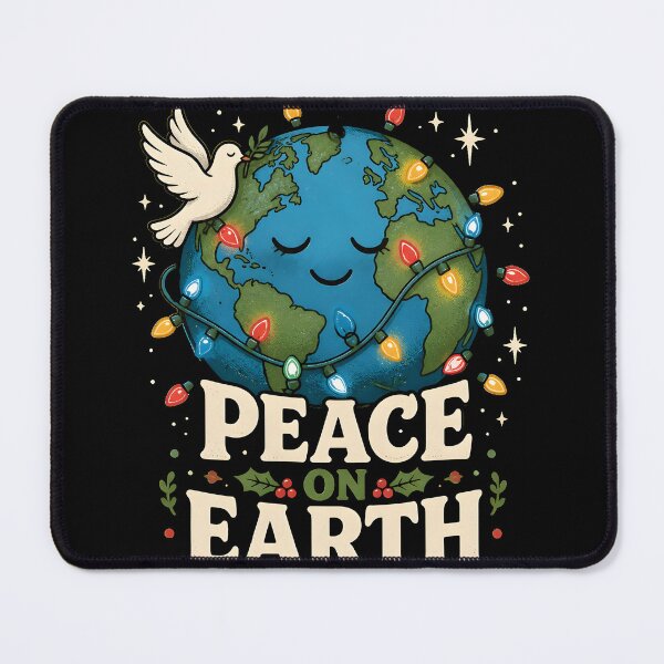 Item preview, Peace on Earth Christmas Lights Pattern Christmas Design designed and sold by OliviaHayesArt.