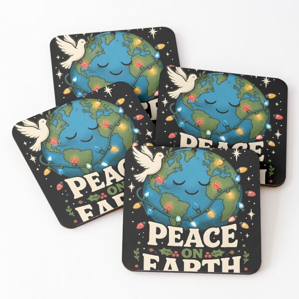 Item preview, Peace on Earth Christmas Lights Pattern Christmas Design designed and sold by OliviaHayesArt.