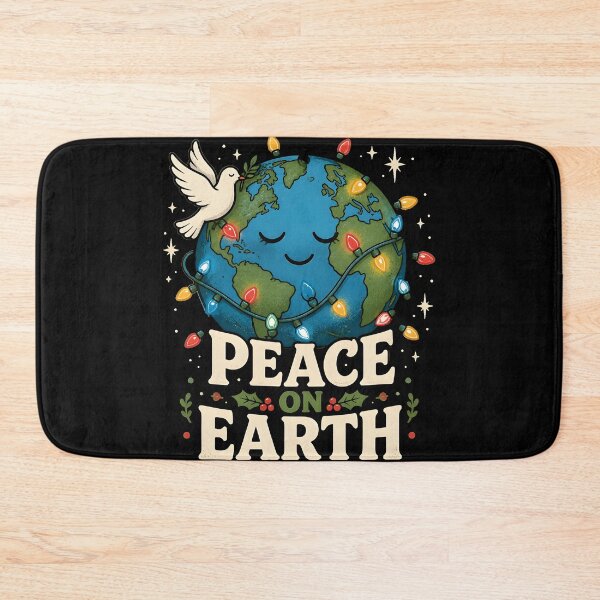 Item preview, Peace on Earth Christmas Lights Pattern Christmas Design designed and sold by OliviaHayesArt.