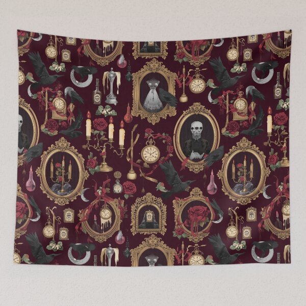 Item preview, Gothic Romance Halloween Pattern designed and sold by DuliDoodles.