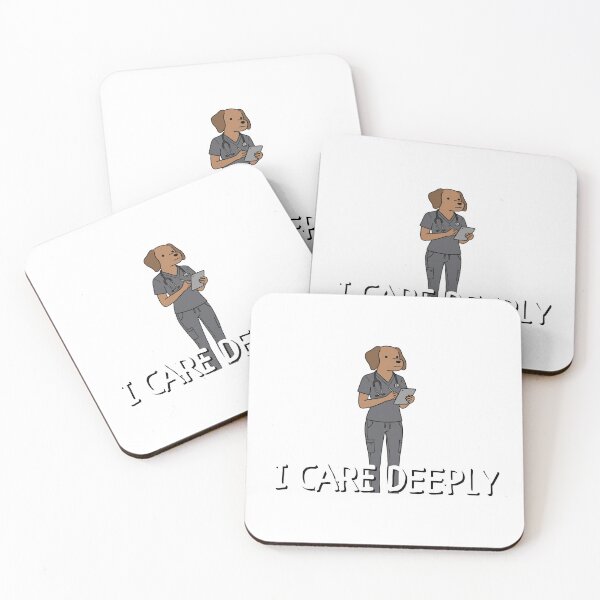 Item preview, I Care Deeply - Funny Nurse Dog Healthcare Humor designed and sold by yodaddydesigns.