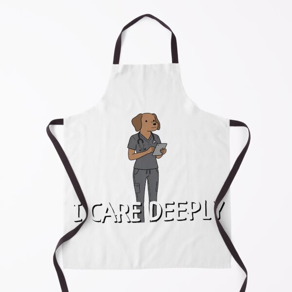 Item preview, I Care Deeply - Funny Nurse Dog Healthcare Humor designed and sold by yodaddydesigns.