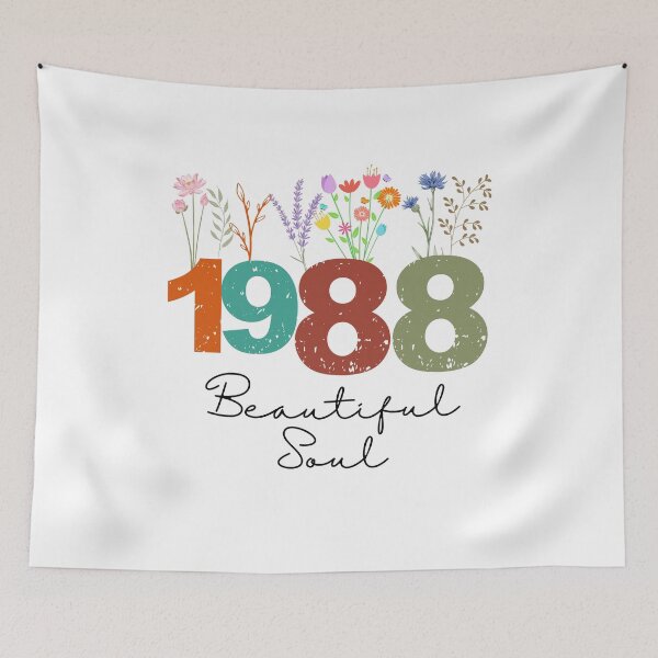 Item preview, 1988 Floral Beautiful Soul Birthday Design designed and sold by FlareCraftStudio.
