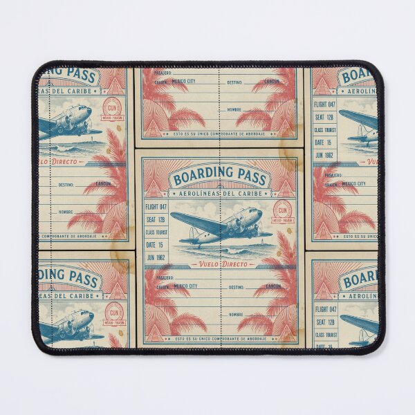 Item preview, Cancún Mexico Vintage DC‑3 Mid‑Century Travel Stamp designed and sold by stickercuffs.
