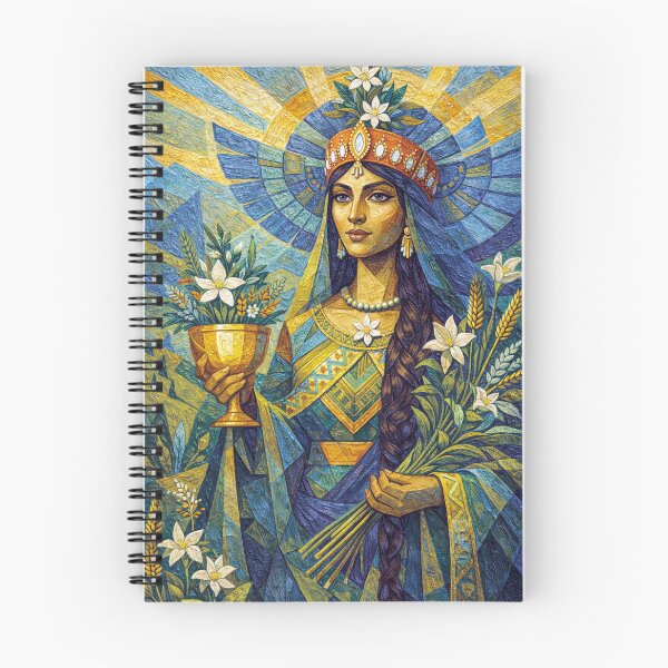 Item preview, Ameretat illustration – Zoroastrian Goddess of Immortality designed and sold by GalleryKauffeld.