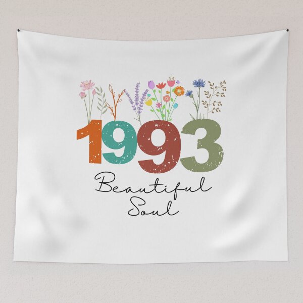 Item preview, 1993 Floral Beautiful Soul Birthday Design designed and sold by FlareCraftStudio.