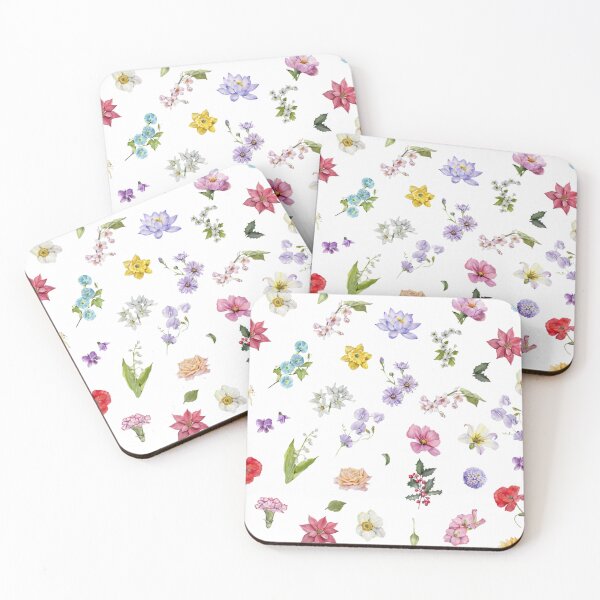 Item preview, Watercolor Birth Flowers Seamless Pattern designed and sold by Anyahei.