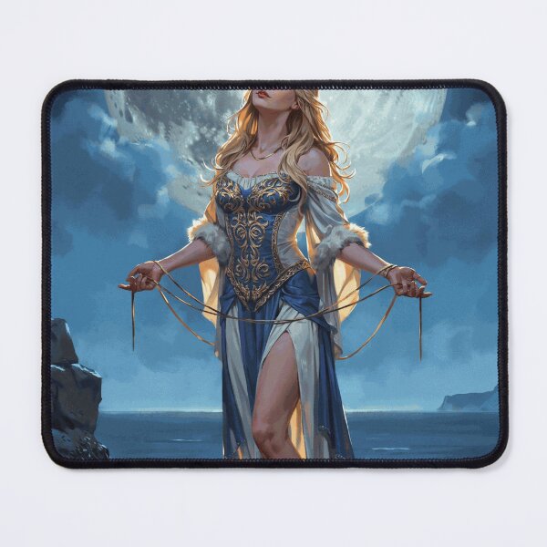 Item preview, Moonlit Sea Goddess in Elegant Blue Fantasy Dress designed and sold by EverHaldeR.
