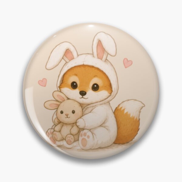 Item preview, Cute Fox Cub in Bunny Onesie designed and sold by MellowMunchkins.