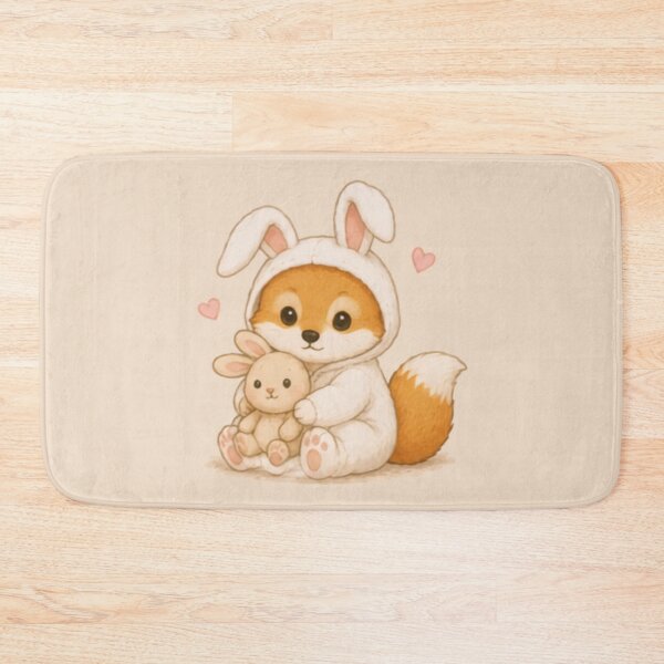 Item preview, Cute Fox Cub in Bunny Onesie designed and sold by MellowMunchkins.