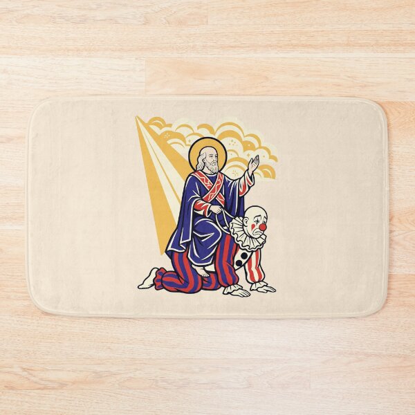 Item preview, God Rides The Clown Allegorical Satire Illustration designed and sold by KungPowUnicorn.